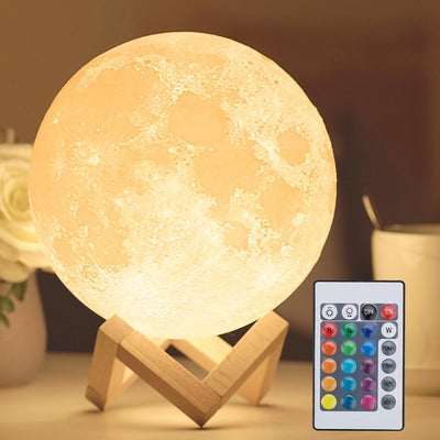 16-Color Moon Lamp with Remote Control